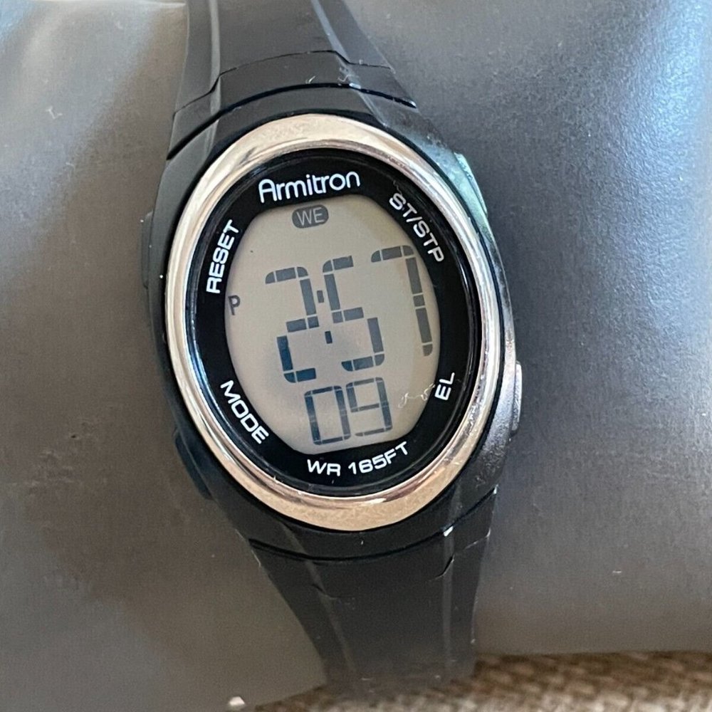 Armitron Women Wrist Watch Digital Sport Black Rubber Band Multi function Watch - Picture 11 of 11